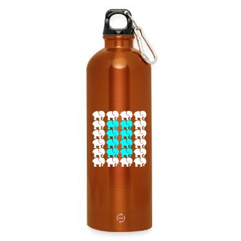 ÉLÉPHANT - Gourde en inox avec mousqueton 750 ml - orange - Devant