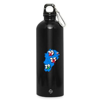Région franche comté - Gourde en inox avec mousqueton 750 ml - noir - Devant