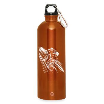 Graphique des cyclistes - Gourde en inox avec mousqueton 750 ml - orange - Devant