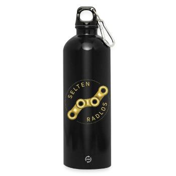 Rare chemise de vélo sans roues Cyclisme 3D Or - Gourde en inox avec mousqueton 750 ml - noir - Devant
