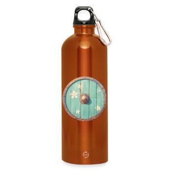 Wikinger-Schild - Trinkflasche mit Karabiner 750 ml - Orange - Vorne
