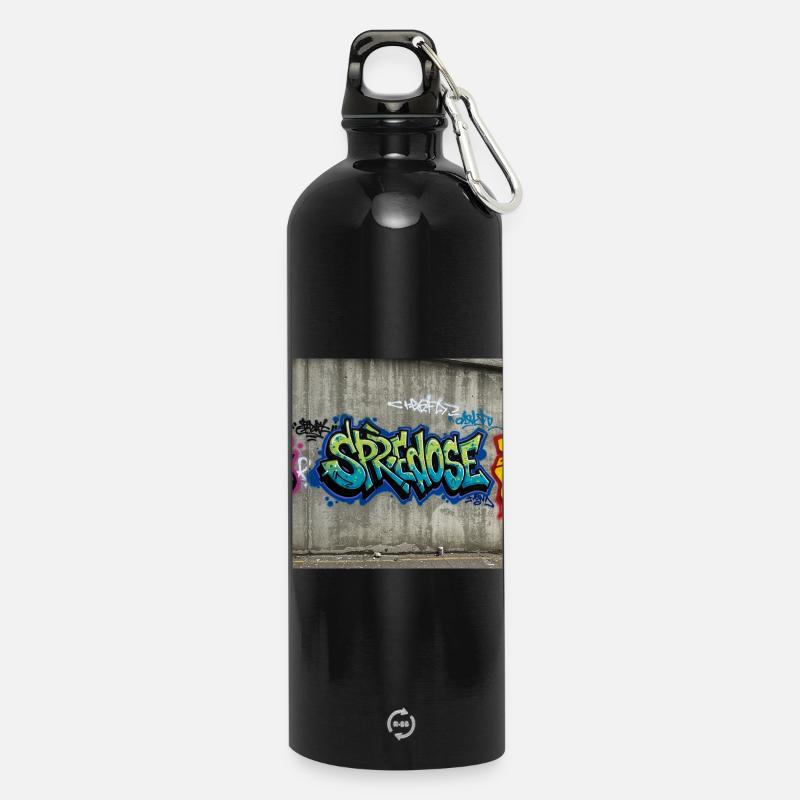 Graffiti Expression T-Shirt - Gourde en inox avec mousqueton 750 ml - noir