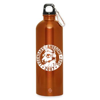 LEGENDARY AWESOME EPIC seit 2007 - Trinkflasche mit Karabiner 750 ml - Orange - Vorne