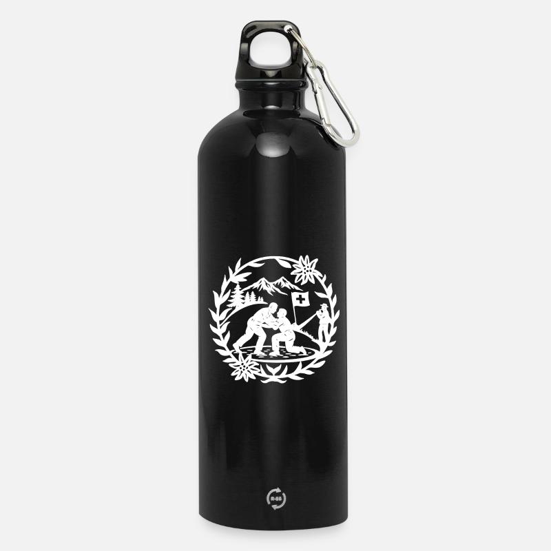 Schwingfest_2_white - Gourde en inox avec mousqueton 750 ml - noir