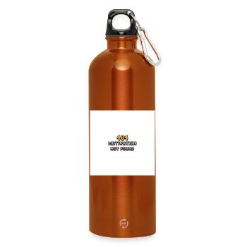 404 Motivation Not found - Water Bottle with carabiner 750 ml - burnt orange - Front