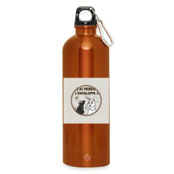 Ich habe den Umschlag verloren - Trinkflasche mit Karabiner 750 ml - Orange - Vorne
