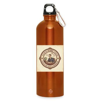 Vintage Büro Sarkasmus - Trinkflasche mit Karabiner 750 ml - Orange - Vorne