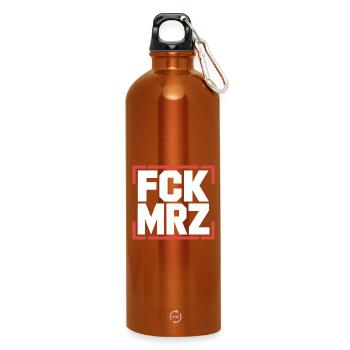 FCK MAR - Logo anti-CDU/CSU - Gourde en inox avec mousqueton 750 ml - orange - Devant