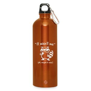 Ce n’était pas moi, peut-être que c’était Raccoon Doodle. - Gourde en inox avec mousqueton 750 ml - orange - Devant