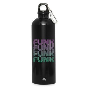 Funk Vintage - Trinkflasche mit Karabiner 750 ml - Schwarz - Vorne