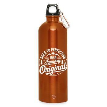 janvier 1989 – Édition outdoor aventure vintage  - Gourde en inox avec mousqueton 750 ml - orange - Devant