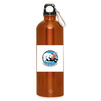 PolarJustice Cartoon - Water Bottle with carabiner 750 ml - burnt orange - Front