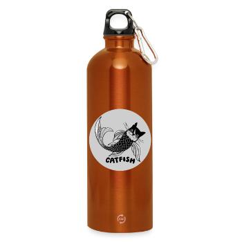 Type-o-Cat #74 POISSON-CHAT - Gourde en inox avec mousqueton 750 ml - orange - Devant