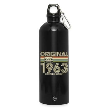 Original 1963 Limited Edition Vintage - Water Bottle with carabiner 750 ml - black - Front