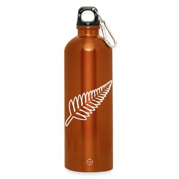 Fougère néo-zélandaise Rugby Néo-Zélandais - Gourde en inox avec mousqueton 750 ml - orange - Devant