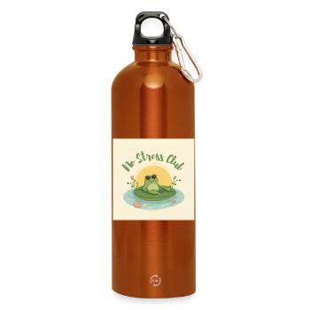 No Stress Club Frog Chill - Water Bottle with carabiner 750 ml - burnt orange - Front