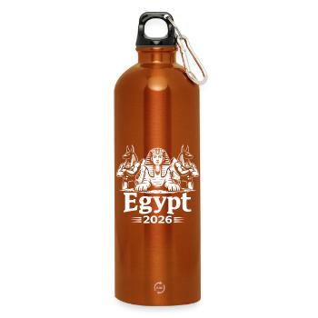Égypte 2026 Sphinx Pharaoh Pyramides Tour d’Égypte - Gourde en inox avec mousqueton 750 ml - orange - Devant