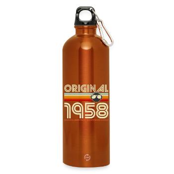 Original 1958 Edition Retro - Water Bottle with carabiner 750 ml - burnt orange - Front