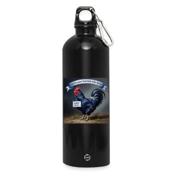 jeu de poulet - Gourde en inox avec mousqueton 750 ml - noir - Devant
