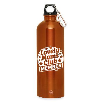 Lovely Moms Club Mitglied - Trinkflasche mit Karabiner 750 ml - Orange - Vorne