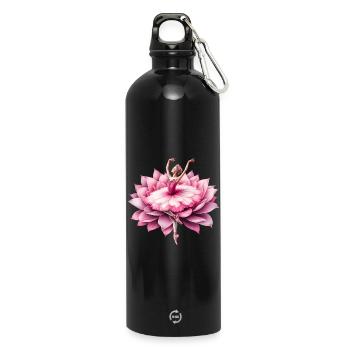 Danseuse de ballet avec tutu - Gourde en inox avec mousqueton 750 ml - noir - Devant