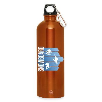 Snowboard - Trinkflasche mit Karabiner 750 ml - Orange - Vorne