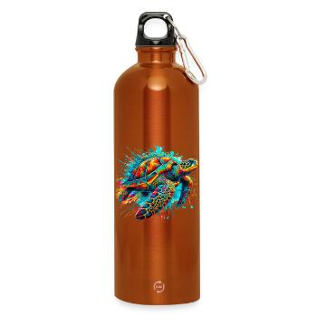 Turtle - Water Bottle with carabiner 750 ml - burnt orange - Front