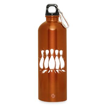 Bowling Pins - Trinkflasche mit Karabiner 750 ml - Orange - Vorne