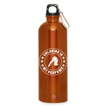 Diving diving board - Water Bottle with carabiner 750 ml - burnt orange - Front