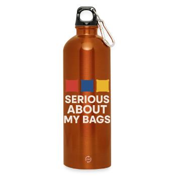 Cornhole Refere Offizielles Schiedsrichter - Trinkflasche mit Karabiner 750 ml - Orange - Vorne