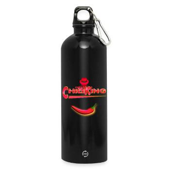 Chili King - Gourde en inox avec mousqueton 750 ml - noir - Devant