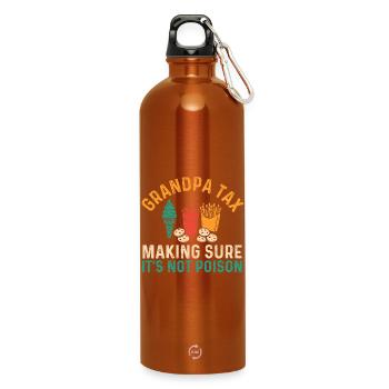 Opa-Steuer Nicht Gift lustiges Süßigkeitendiebstahl-Zitat - Trinkflasche mit Karabiner 750 ml - Orange - Vorne