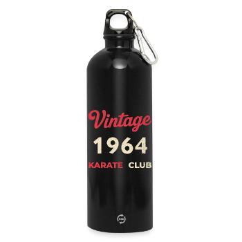 Millésime 1964 – Année de naissance rétro du Karate Club - Gourde en inox avec mousqueton 750 ml - noir - Devant