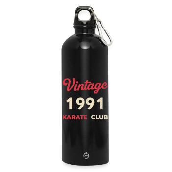 Vintage 1991 – Année de naissance rétro du Karate Club - Gourde en inox avec mousqueton 750 ml - noir - Devant