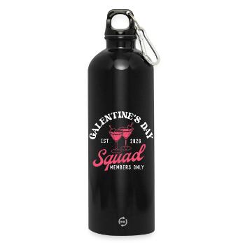 Galentine’s Day Squad EST 2026 Members Only Club - Water Bottle with carabiner 750 ml - black - Front