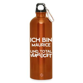 Maurice comme prénom - Gourde en inox avec mousqueton 750 ml - orange - Devant