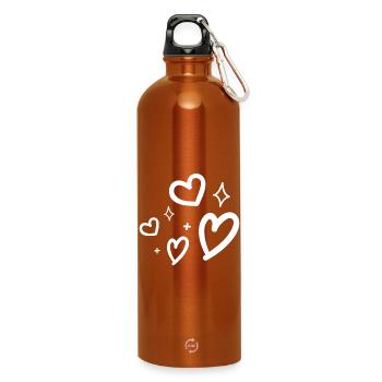 heart - Gourde en inox avec mousqueton 750 ml - orange - Devant