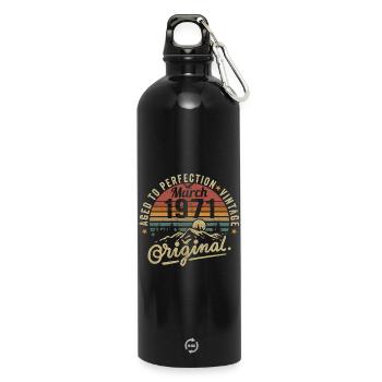 März 1971 - Trinkflasche mit Karabiner 750 ml - Schwarz - Vorne