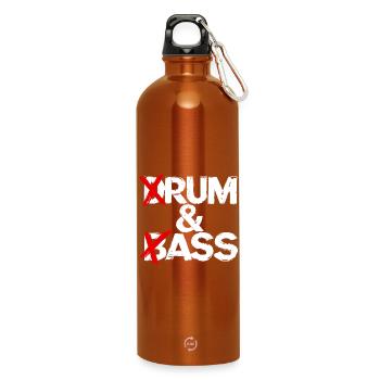 Drum & Bass / Musique du groupe Drum & Ass Drummer - Gourde en inox avec mousqueton 750 ml - orange - Devant