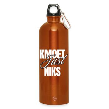 Kmoet just nothing, Dialecte anversois Chemises - Gourde en inox avec mousqueton 750 ml - orange - Devant