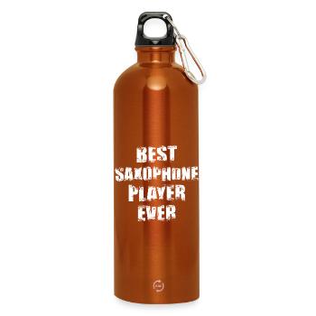Meilleur saxophoniste de tous les temps - Gourde en inox avec mousqueton 750 ml - orange - Devant