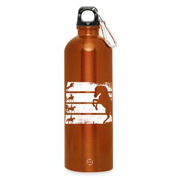 Équitation - Gourde en inox avec mousqueton 750 ml - orange - Devant