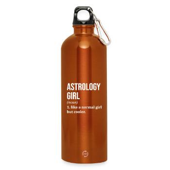 astrologie - Gourde en inox avec mousqueton 750 ml - orange - Devant
