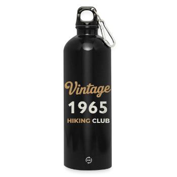 Vintage 1965 – Sailing Club Retro Geburtsjahr - Trinkflasche mit Karabiner 750 ml - Schwarz - Vorne