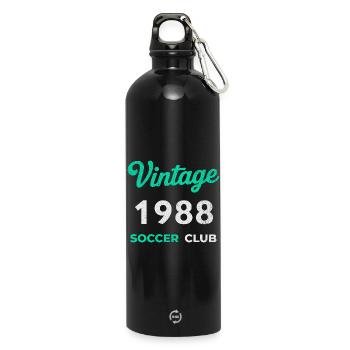 Vintage 1989 – Soccer Club Retro Birth Year - Water Bottle with carabiner 750 ml - black - Front