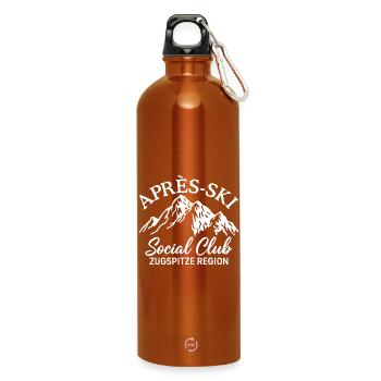 Après Ski Social Club Région de Zugspitze - Gourde en inox avec mousqueton 750 ml - orange - Devant