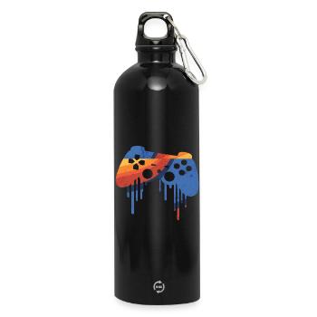 Gaming retro - Trinkflasche mit Karabiner 750 ml - Schwarz - Vorne