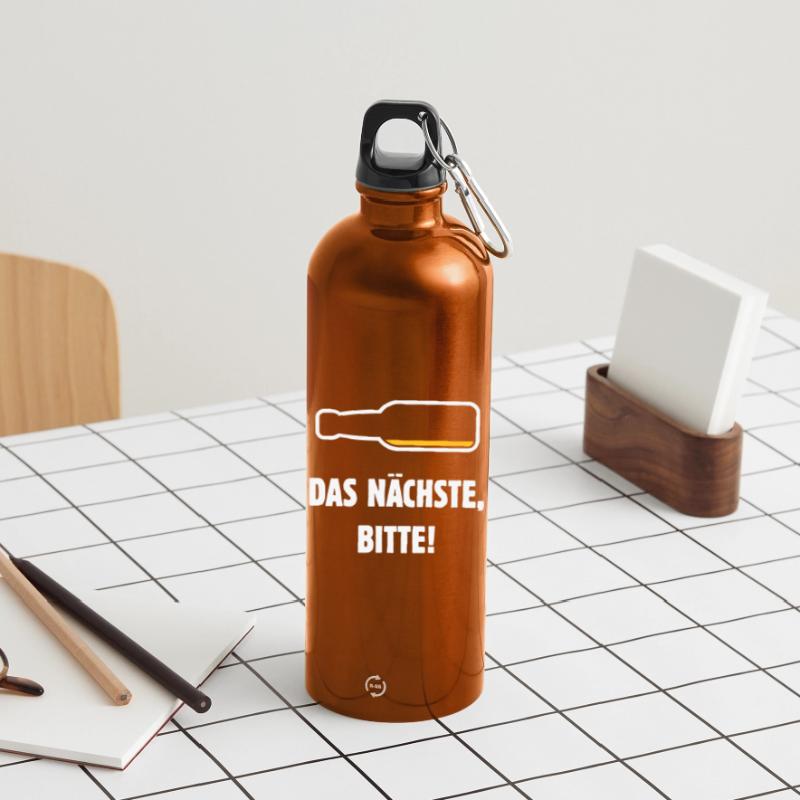 Das Nächste, Bitte! (Bier / Bierchen / NEG 2C) Trinkflasche mit Karabiner 750 ml
