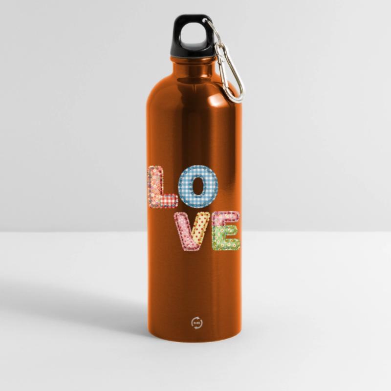 Patchwork Design Patchwork Patchwork Patches colorés Gourde en inox avec mousqueton 750 ml