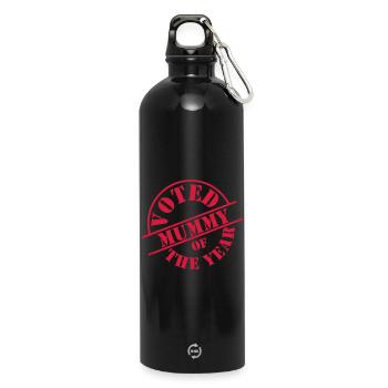 Mummy - Water Bottle with carabiner 750 ml - black - Front